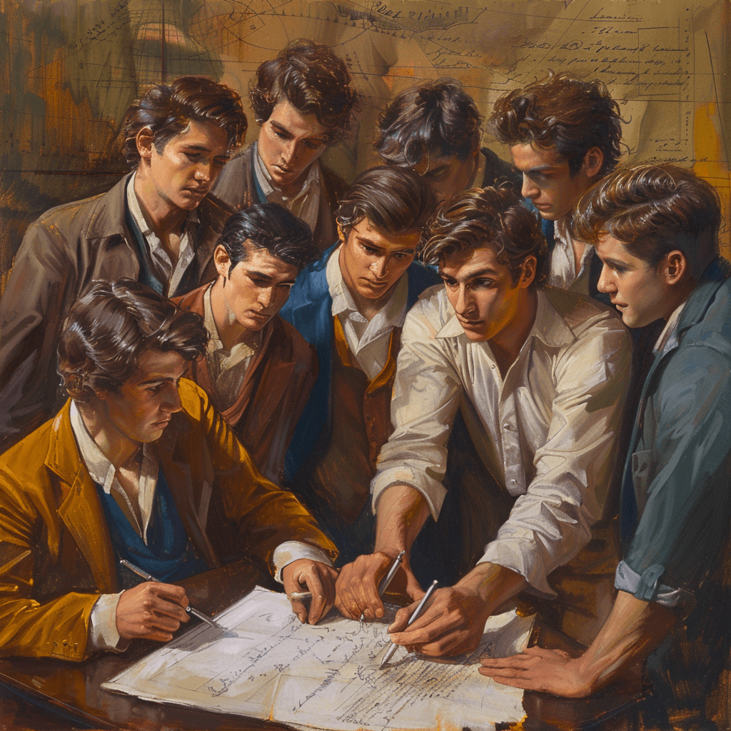 mameroncason_group_of_eight_young_men_gathered_around_signing_a_792aa04a-931e-4c99-935d-65f10a4e6f65.PNG